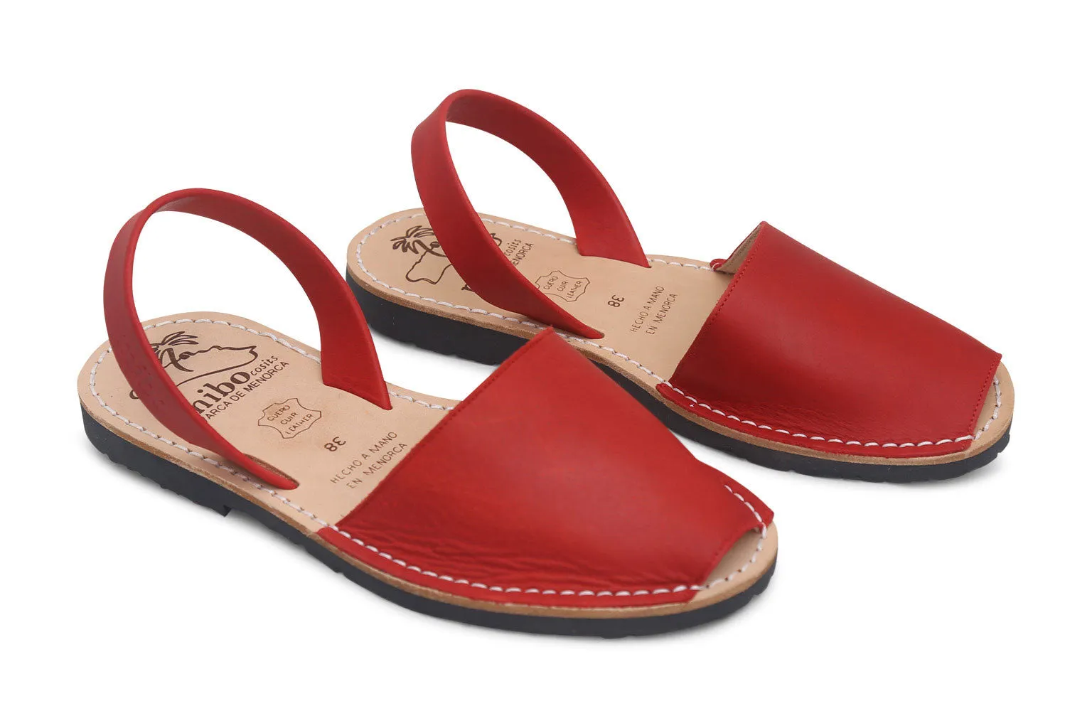 Mibo Avarcas Red Menorcan Sandals