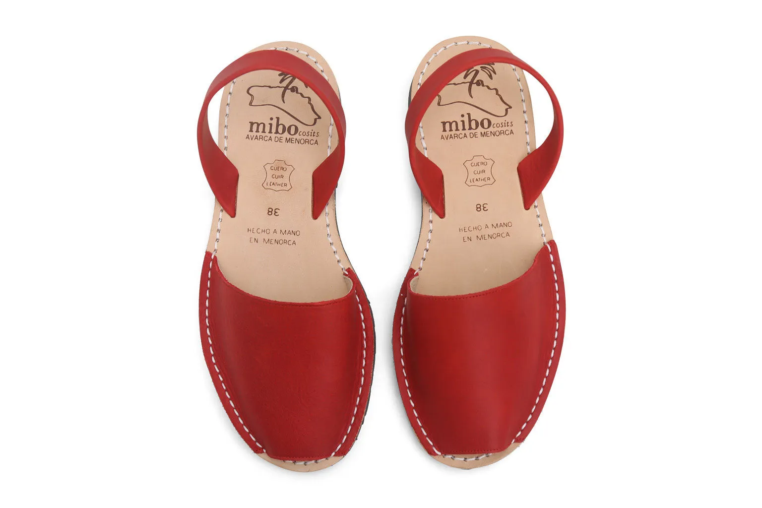 Mibo Avarcas Red Menorcan Sandals