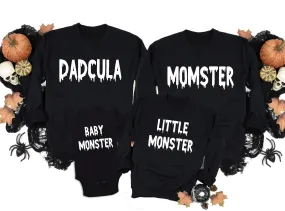 Monster Family Matching Halloween Sweatshirts