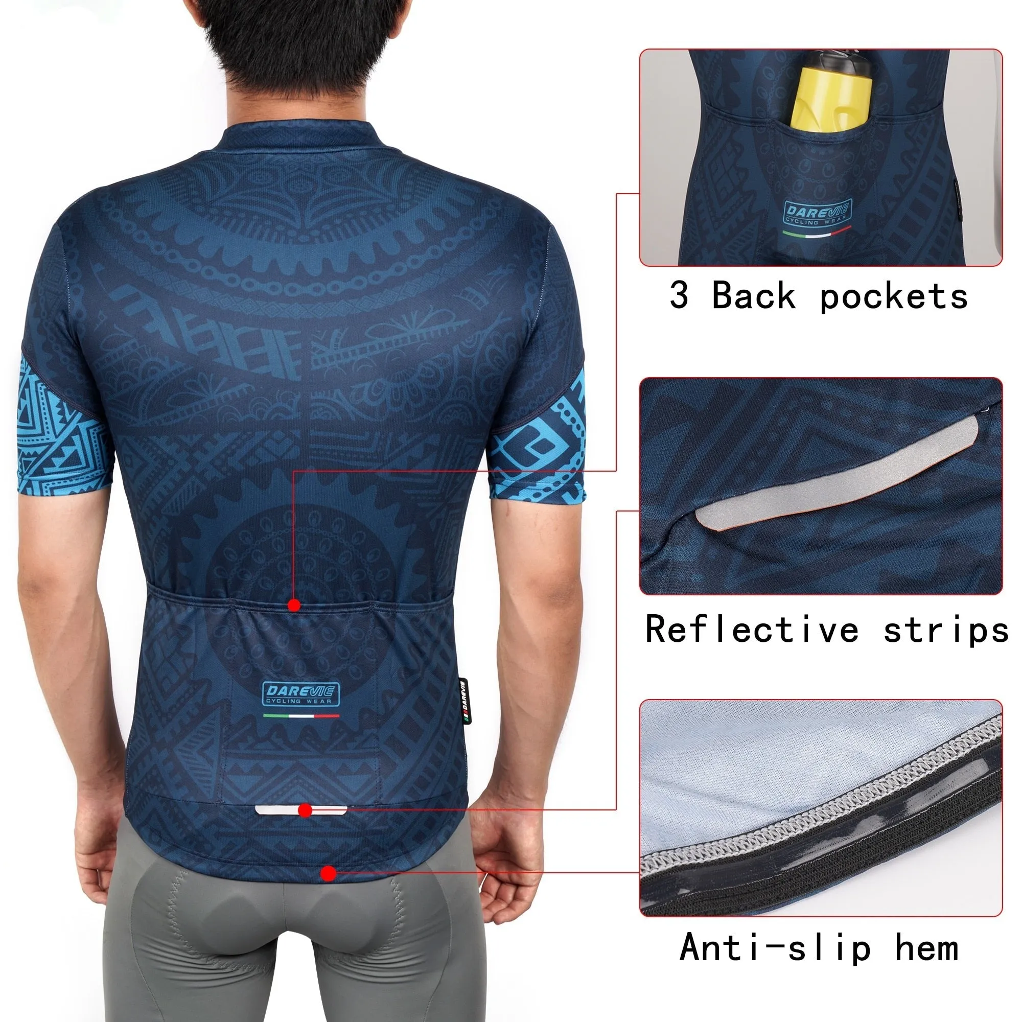 Nsqured Quick Dry Men's Cycling Jersey | Road Biking Jersey Cycling Clothing
