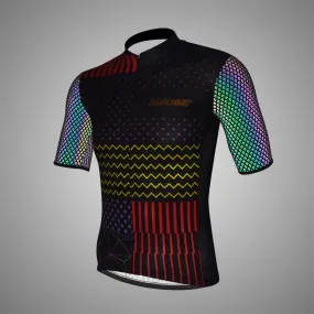 Nsqured Reflective Men's Pro Cycling Jersey