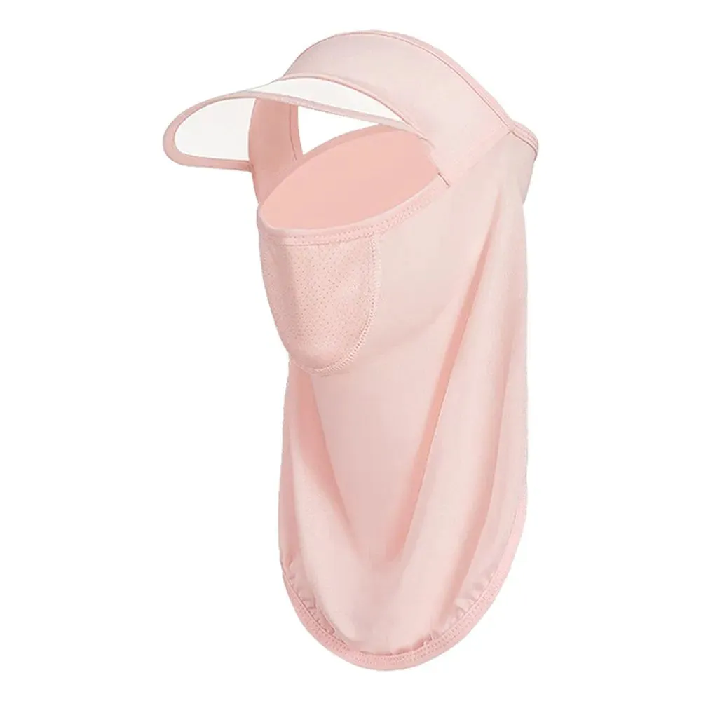 Outdoor Cycling Ice Silk Sunscreen Mask Men Women Riding UV Protect Neckline Sun Proof Mask Summer Face Cover With Brim