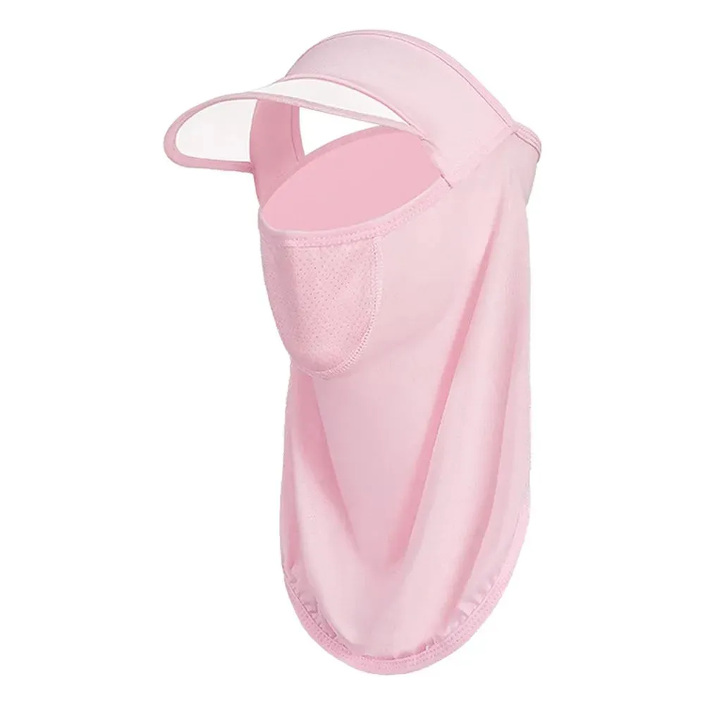 Outdoor Cycling Ice Silk Sunscreen Mask Men Women Riding UV Protect Neckline Sun Proof Mask Summer Face Cover With Brim