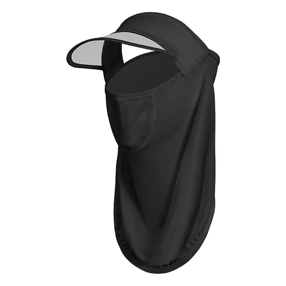 Outdoor Cycling Ice Silk Sunscreen Mask Men Women Riding UV Protect Neckline Sun Proof Mask Summer Face Cover With Brim
