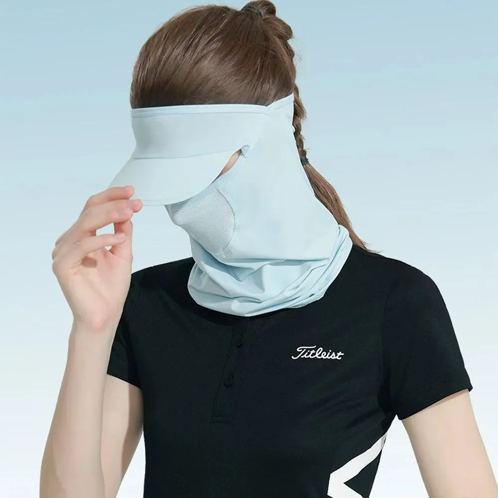 Outdoor Cycling Ice Silk Sunscreen Mask Men Women Riding UV Protect Neckline Sun Proof Mask Summer Face Cover With Brim