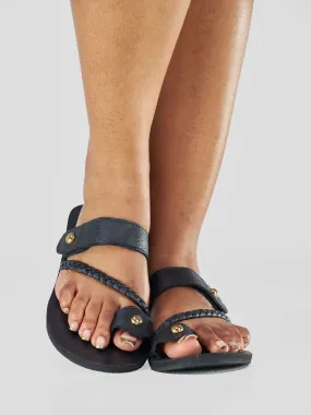 Peep -Toe Sandal - Black