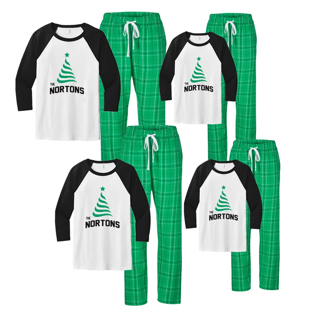 Personalized Christmas Tree Matching Family Pajama Set