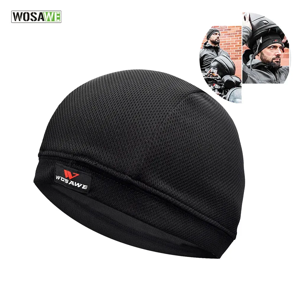 Quick Dry Cycling Cap Breathable gear Bicycle Motorcycle Helmet Sweat Inner Cap Summer Racing Hat Headwear Skull Beanie
