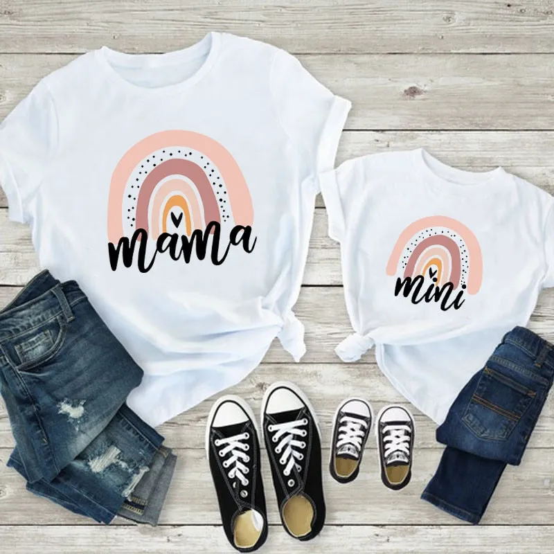 Rainbow Mama & Mini Matching Tees (Various colours!)