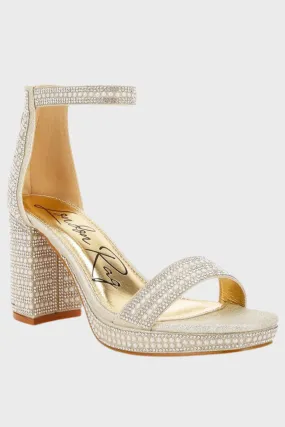 Rhinestones And Pearl Embellished Sandals