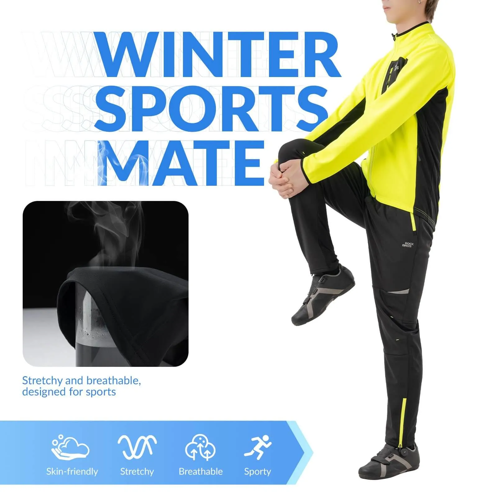ROCKBROS Winter Windproof Thermal Cycling Trousers