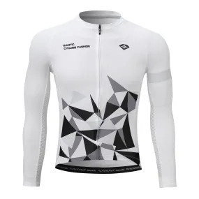 Santic Ares Men’s Cycling Jersey Bike Jersey Long Sleeve White