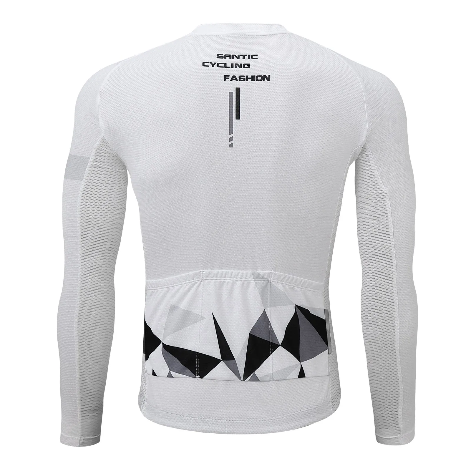 Santic Ares Men’s Cycling Jersey Bike Jersey Long Sleeve White