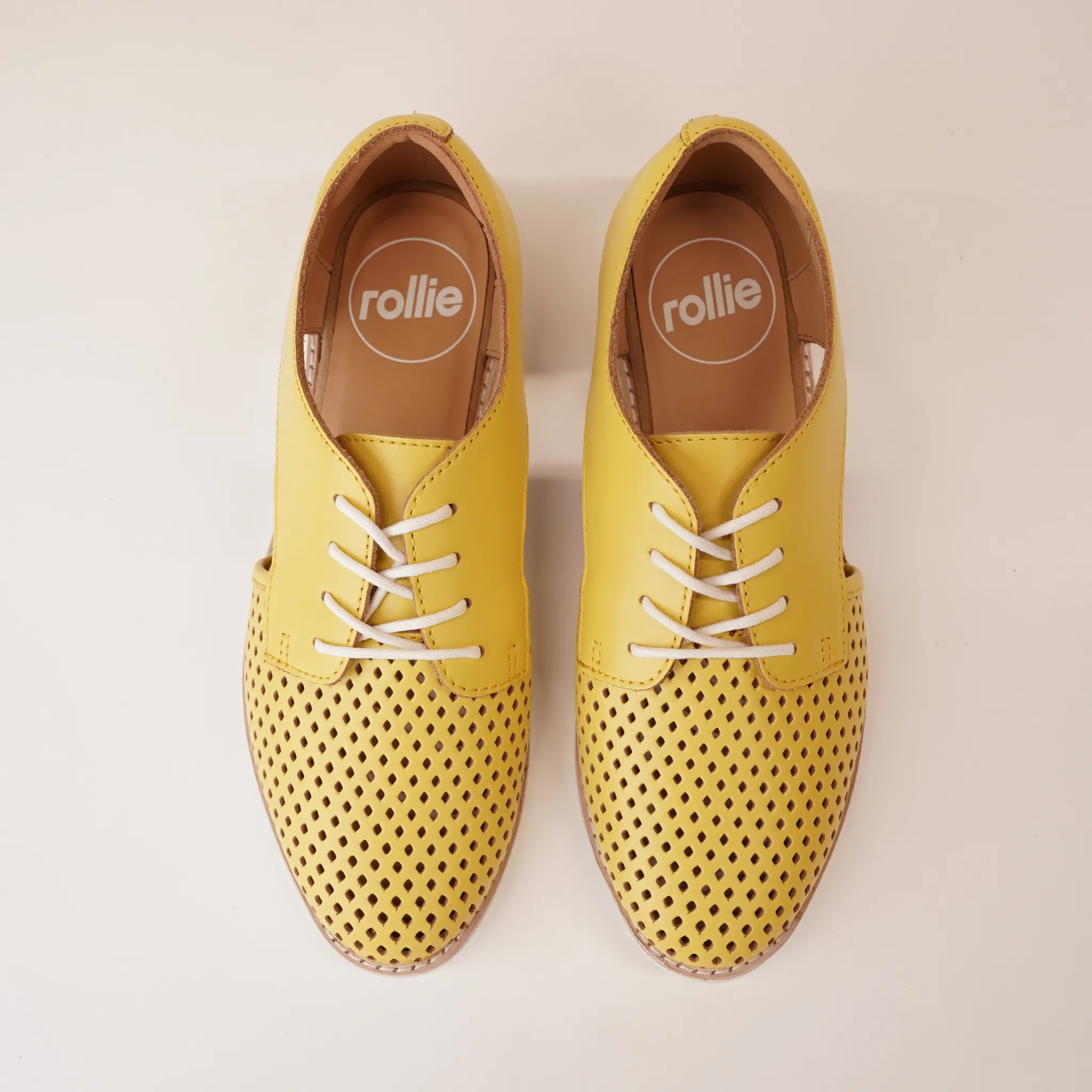 Sidecut Punch Sunshine Leather Lace Up Flats