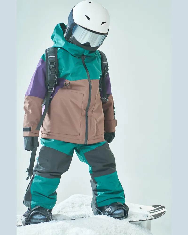 Ski Wear Outdoor Waterproof Jacket&Bibs Kids Snow Suit (Single Unit Available)