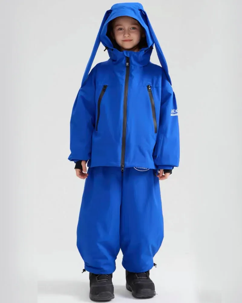 Ski Wear Waterproof Rabbit Ears Kids Snow Suit
