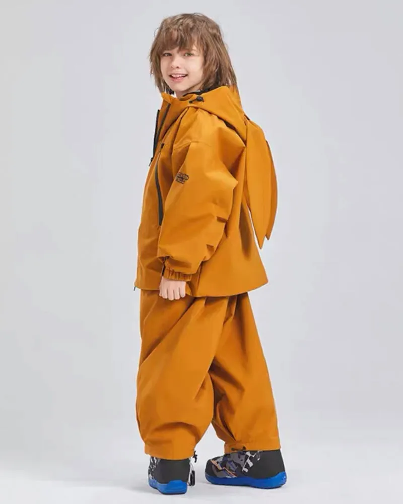 Ski Wear Waterproof Rabbit Ears Kids Snow Suit