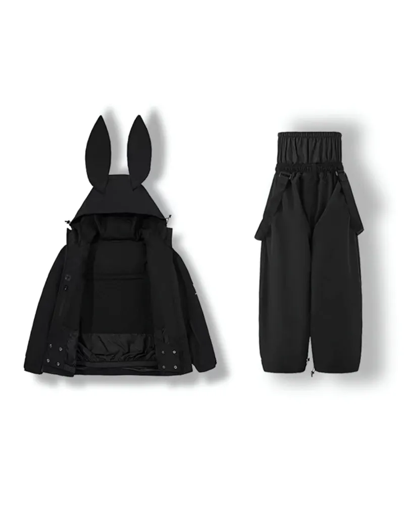 Ski Wear Waterproof Rabbit Ears Kids Snow Suit