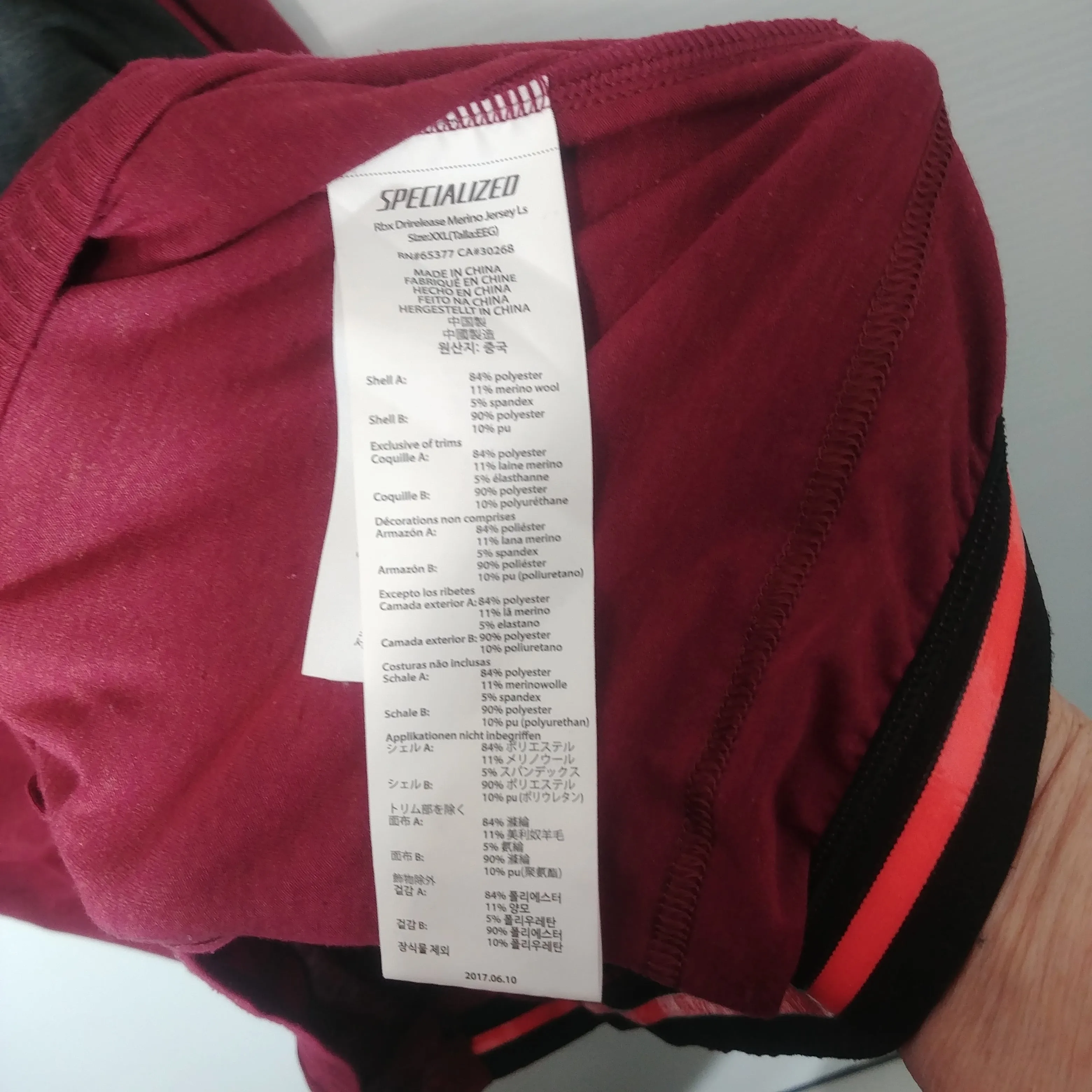 Specialized Mens LS Jersey - Size 2XL - Pre-owned - S48GLD