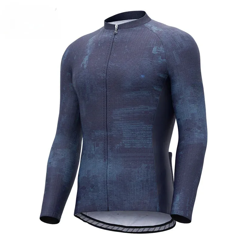 Summer Cycling Long-sleeved Breathable Cycling Clothing Top Men's Thin Long-sleeved Cycling Jersey