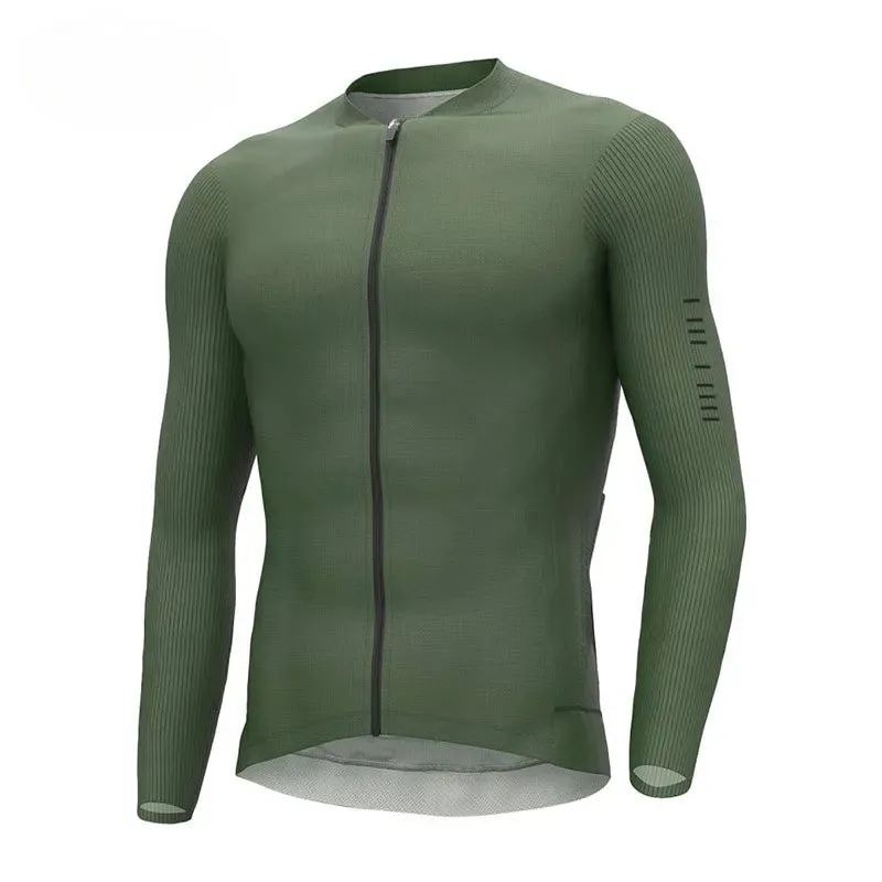 Summer Cycling Long-sleeved Breathable Cycling Clothing Top Men's Thin Long-sleeved Cycling Jersey