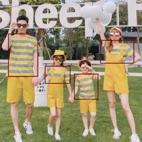 T-shirt Top & Shorts Family Matching Set - Mother, Father, Children