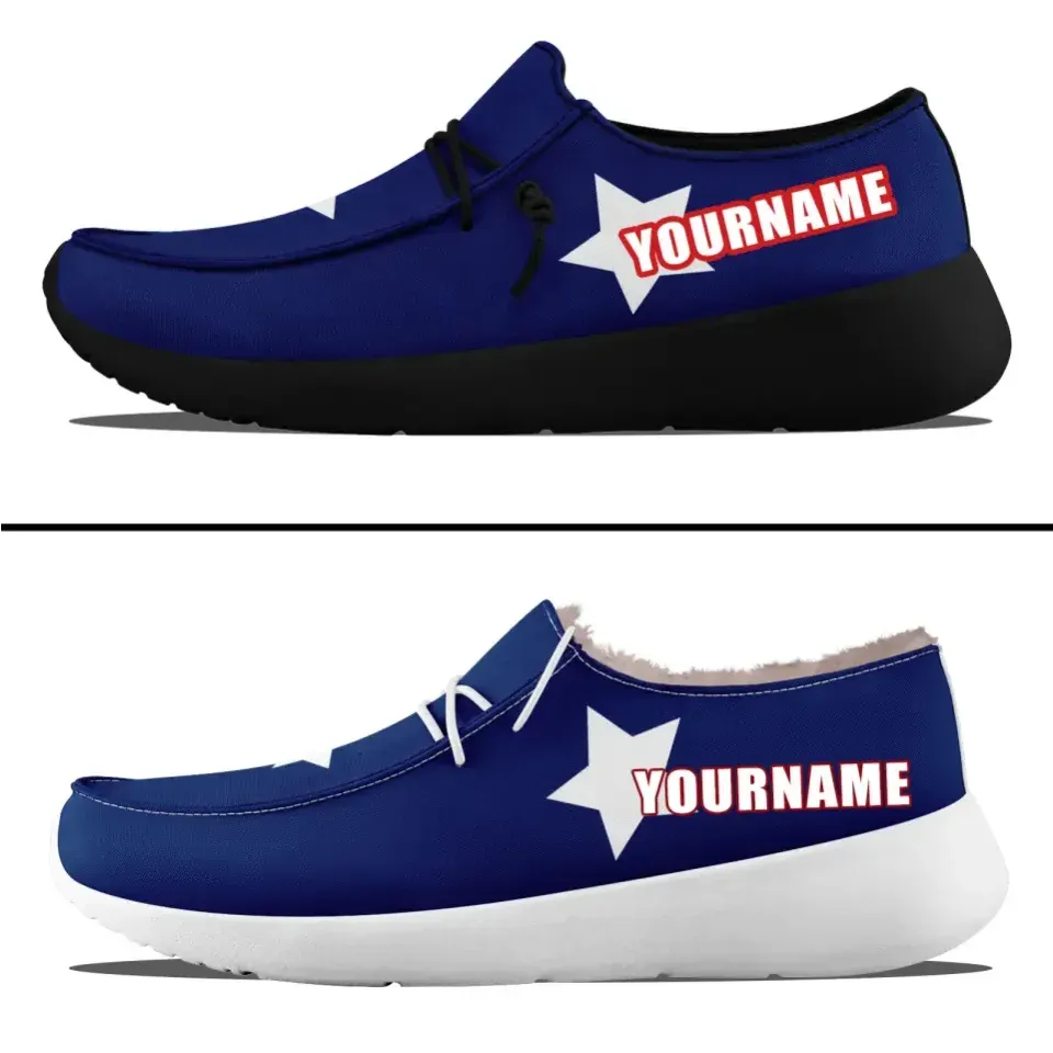 Unique Gift,Personalized Patriotic Canvas Slip-On Sneakers, Custom USA Flag Design Loafer Shoes, Buy One Get One Gift,ZH-240202305-5bb