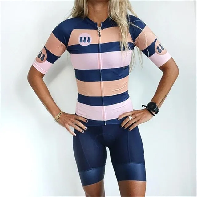 Voguable European and American Tres Pinas cycling set Women's cycling jersey, quick-drying and breathable outdoor sports suit