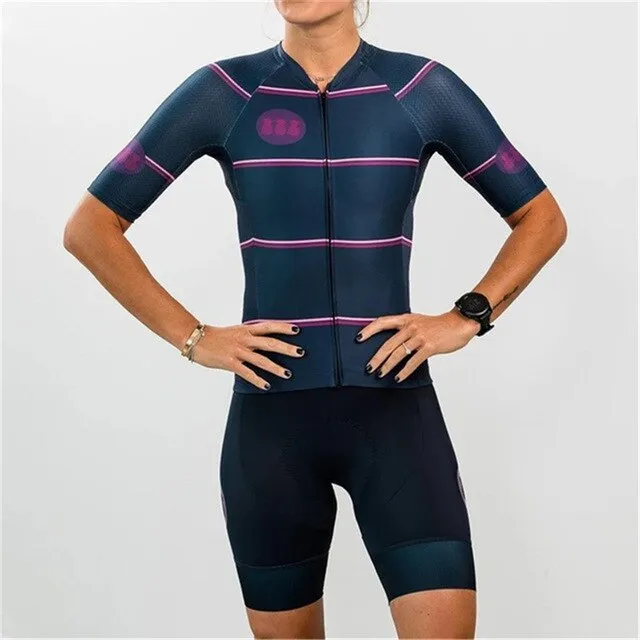 Voguable European and American Tres Pinas cycling set Women's cycling jersey, quick-drying and breathable outdoor sports suit