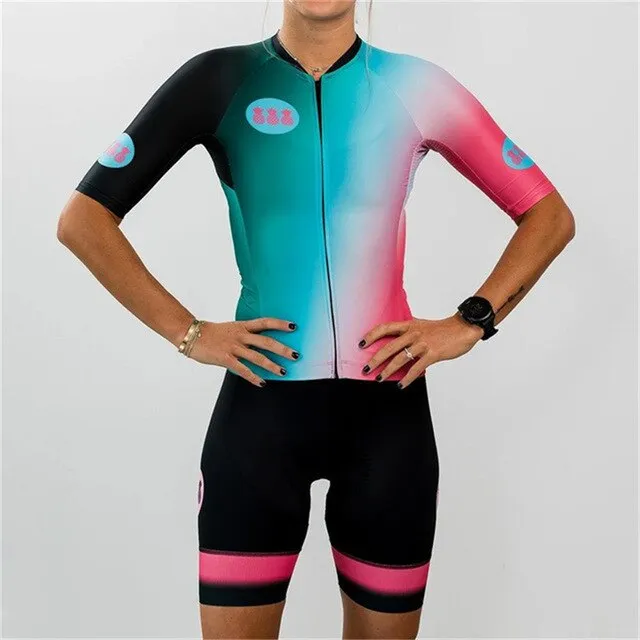 Voguable European and American Tres Pinas cycling set Women's cycling jersey, quick-drying and breathable outdoor sports suit