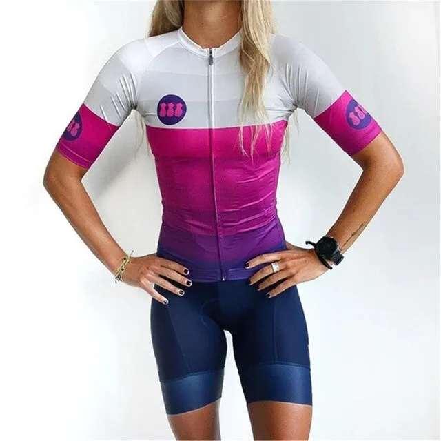Voguable European and American Tres Pinas cycling set Women's cycling jersey, quick-drying and breathable outdoor sports suit