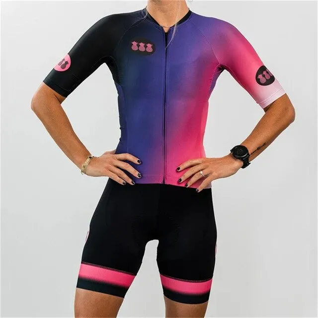 Voguable European and American Tres Pinas cycling set Women's cycling jersey, quick-drying and breathable outdoor sports suit