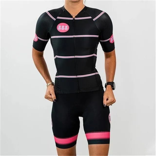 Voguable European and American Tres Pinas cycling set Women's cycling jersey, quick-drying and breathable outdoor sports suit