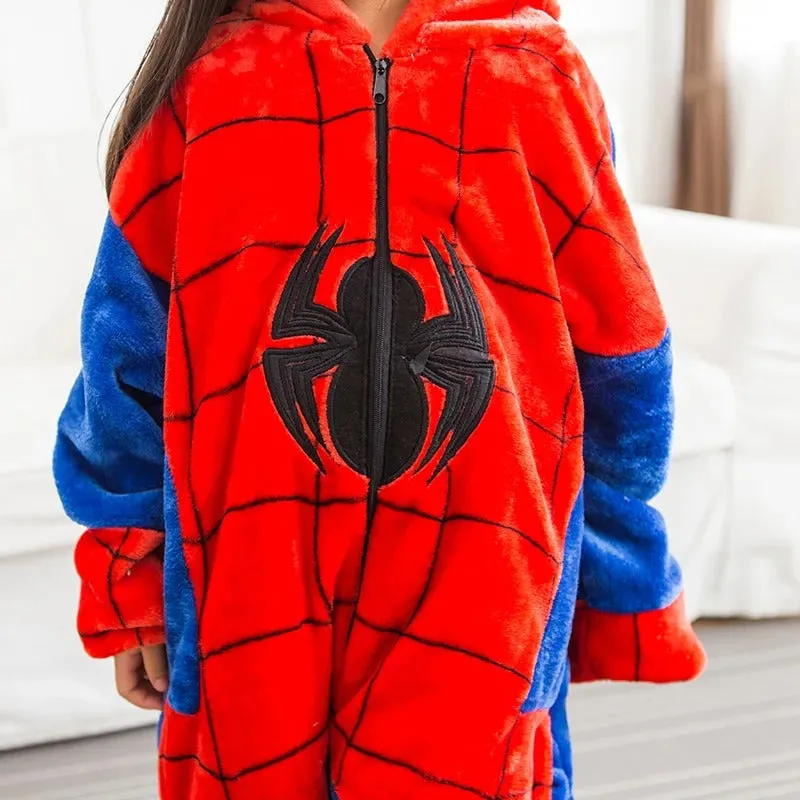 Warm Matching Cartoon Cosplay Family Onesies Set