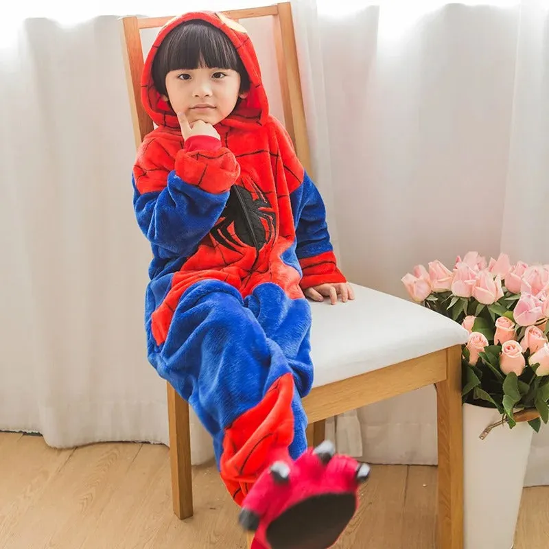 Warm Matching Cartoon Cosplay Family Onesies Set