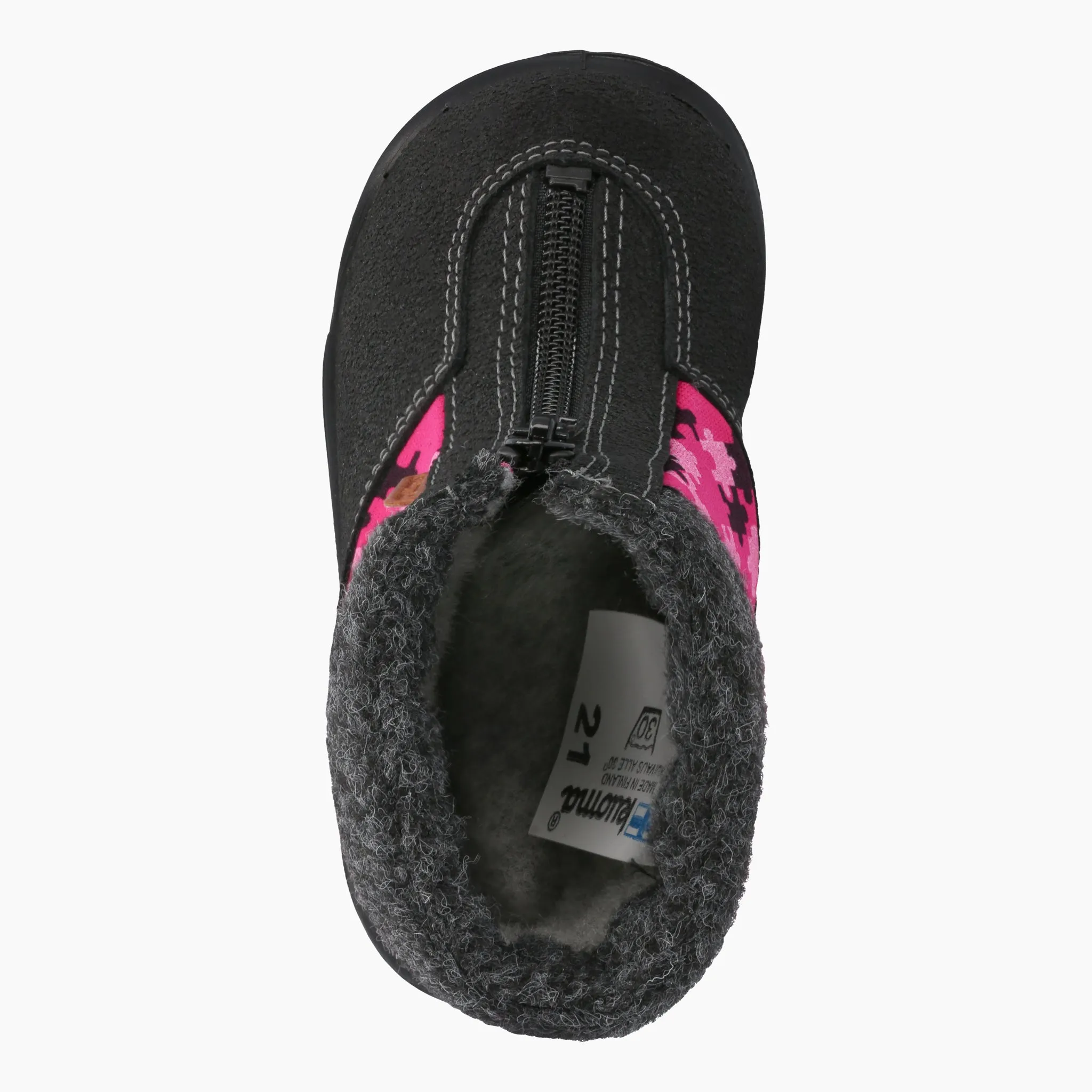 Winter boots Baby fleececollar, Pink Puzzle