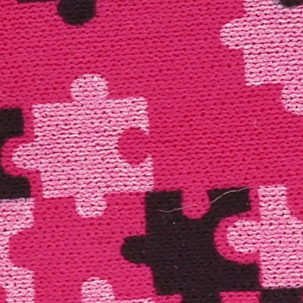 Winter boots Baby fleececollar, Pink Puzzle