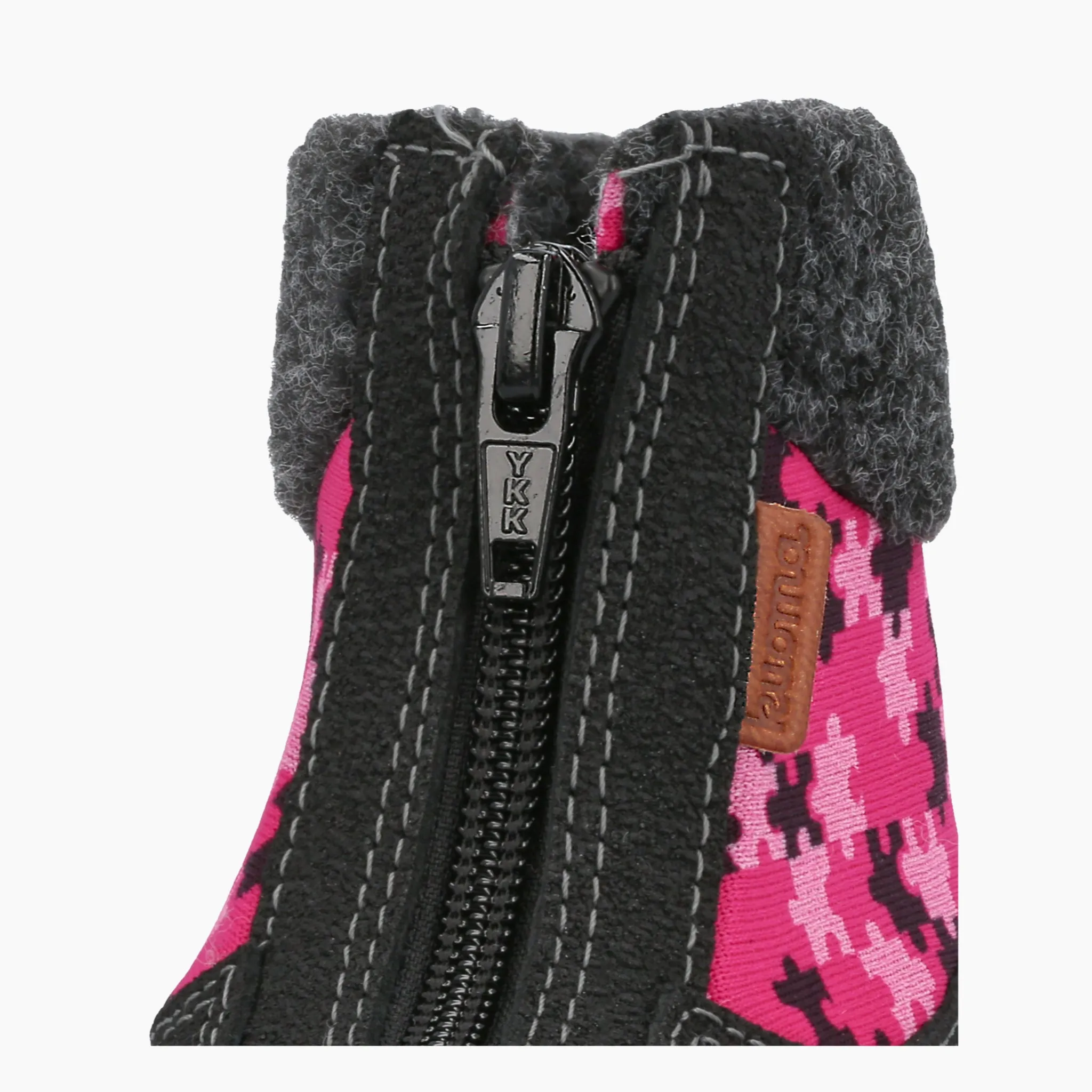 Winter boots Baby fleececollar, Pink Puzzle