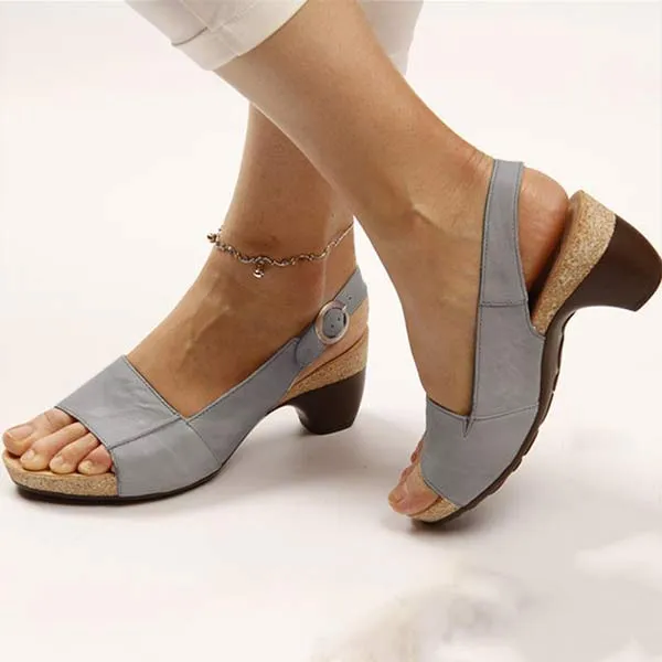 Women's Fish Mouth Beach High Heel Sandals 78026162C