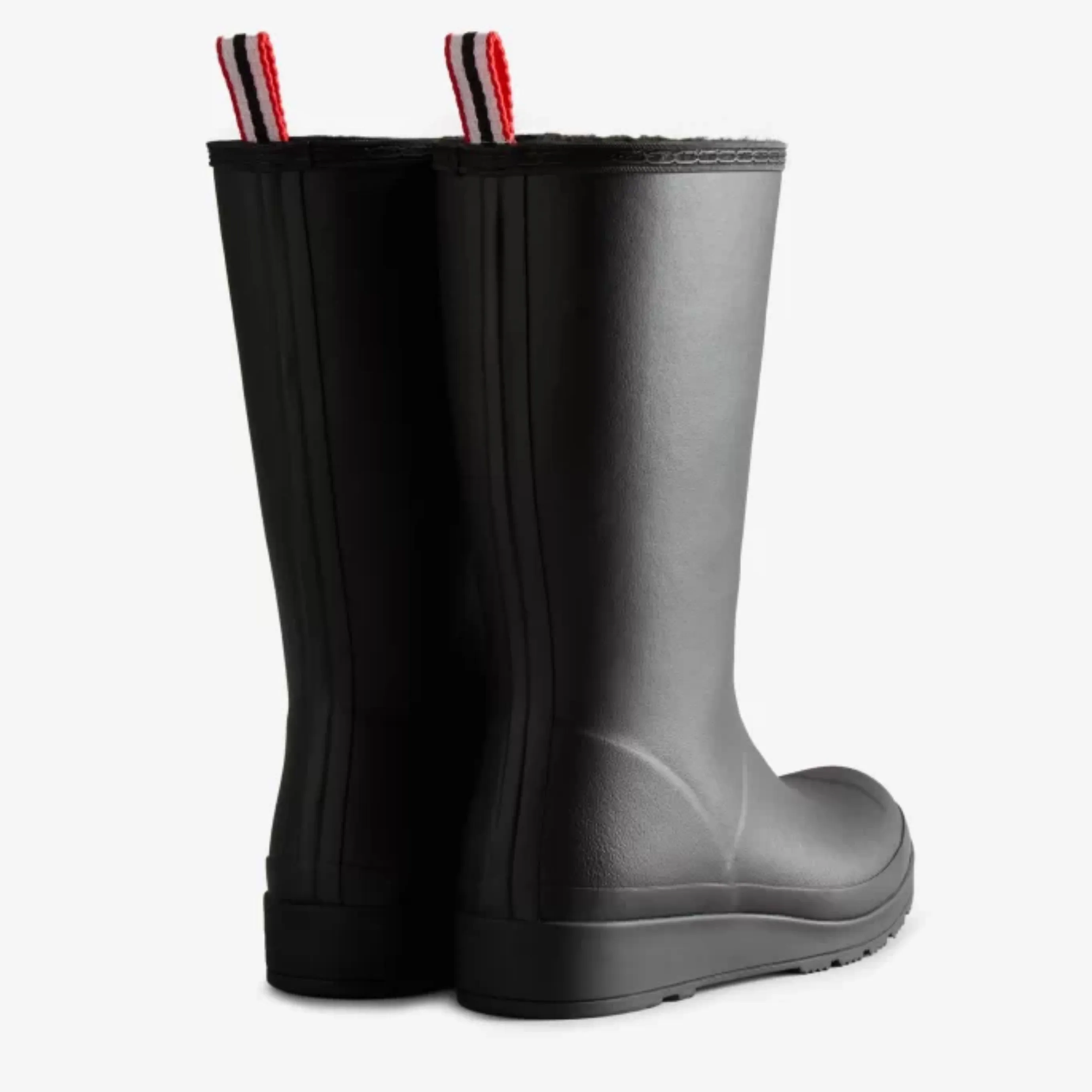 Women's Play Vegan Shearling Insulated Tall Rain Boot (Black)