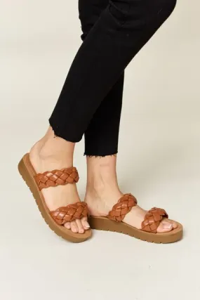 Woven Dual Band Platform Boho Bohemian Sandals