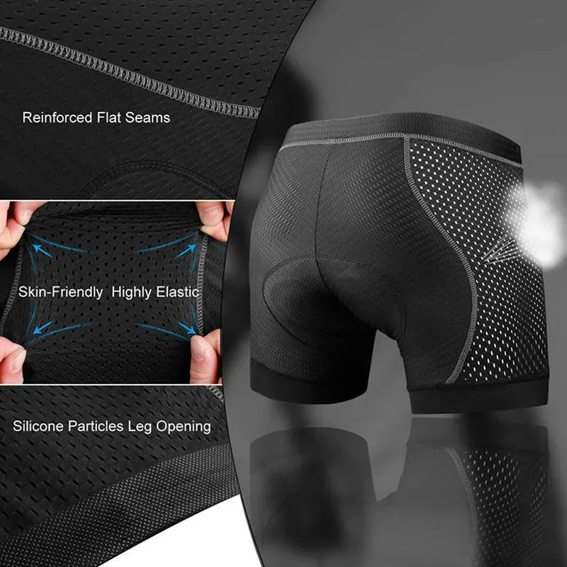 X-TIGER Men Cycling Shorts Summer Cycling Underwear Breathable Mesh Bicycle Underpants Shockproof Gel Pad  Riding Bike Shorts