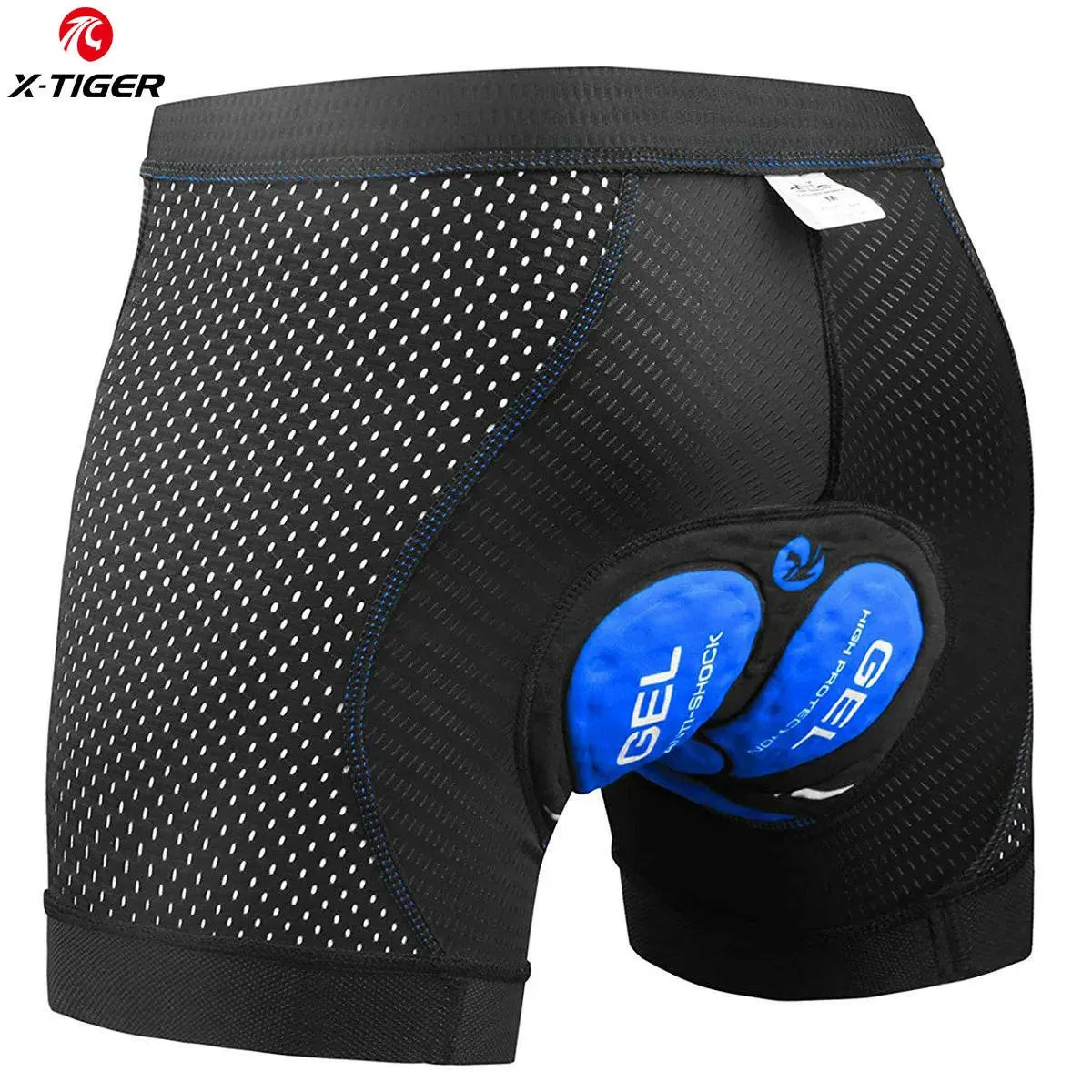 X-TIGER Men Cycling Shorts Summer Cycling Underwear Breathable Mesh Bicycle Underpants Shockproof Gel Pad  Riding Bike Shorts