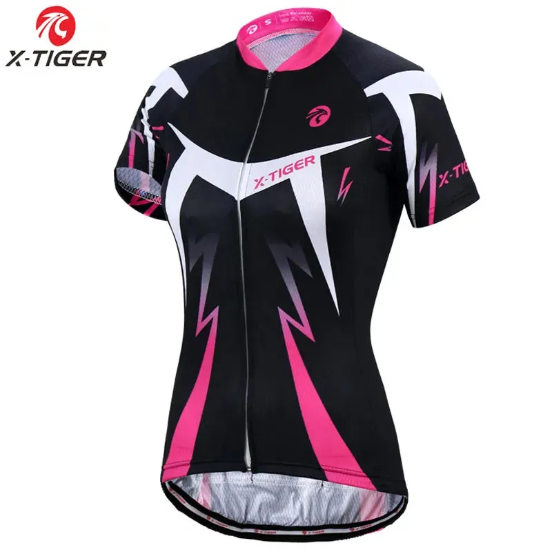 X-Tiger Pro Summer Women Cycling Clothing MTB Bike Clothing Bicycle Wear Clothes Ropa Ciclismo Girls UV400 Cycling Jersey
