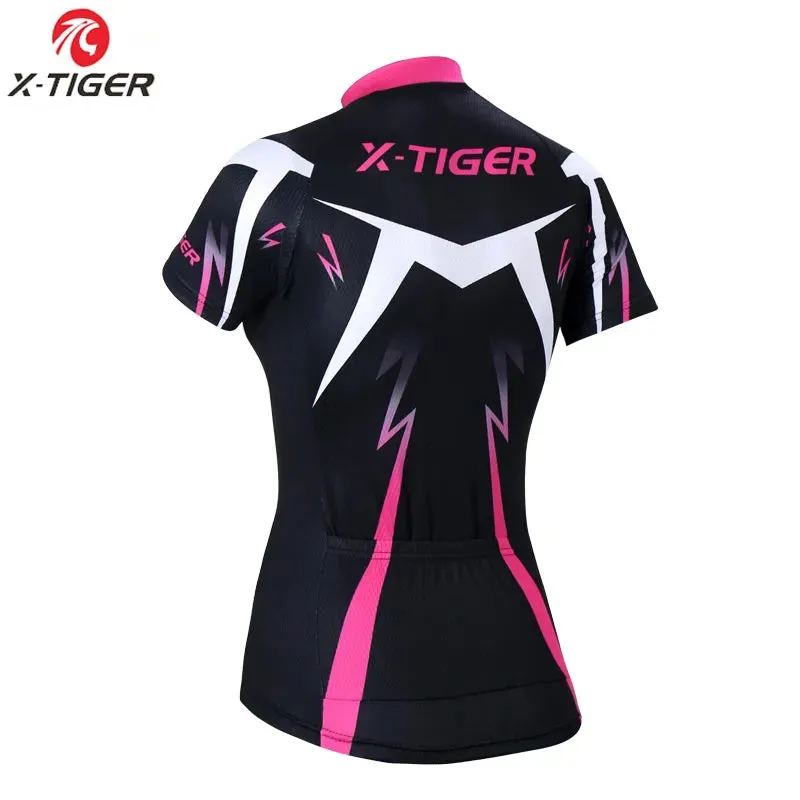 X-Tiger Pro Summer Women Cycling Clothing MTB Bike Clothing Bicycle Wear Clothes Ropa Ciclismo Girls UV400 Cycling Jersey