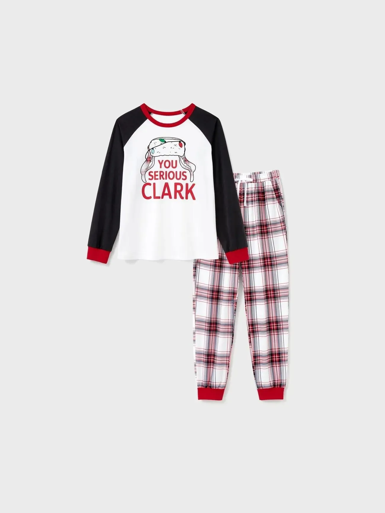 You Serious Clark Text Printed Family Matching Pajama Set